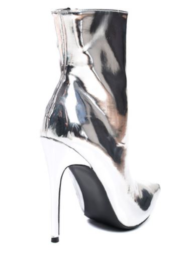 silver chrome boots