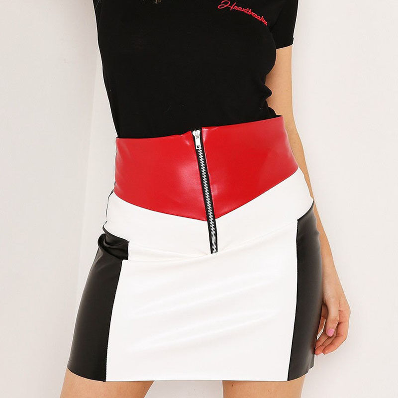 black and red mini dress
